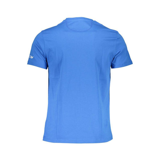 La Martina Elegant Blue Embroidered Logo Tee La Martina