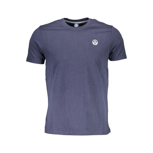 North Sails Blue Cotton Casual Round Neck Tee North Sails