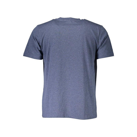 North Sails Classic Blue Cotton Tee with Logo Detail North Sails