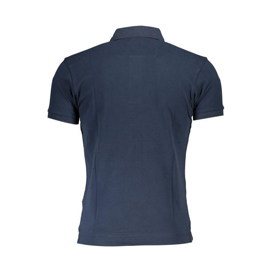 La Martina Elegant Slim-Fit Blue Polo with Contrasting Details La Martina