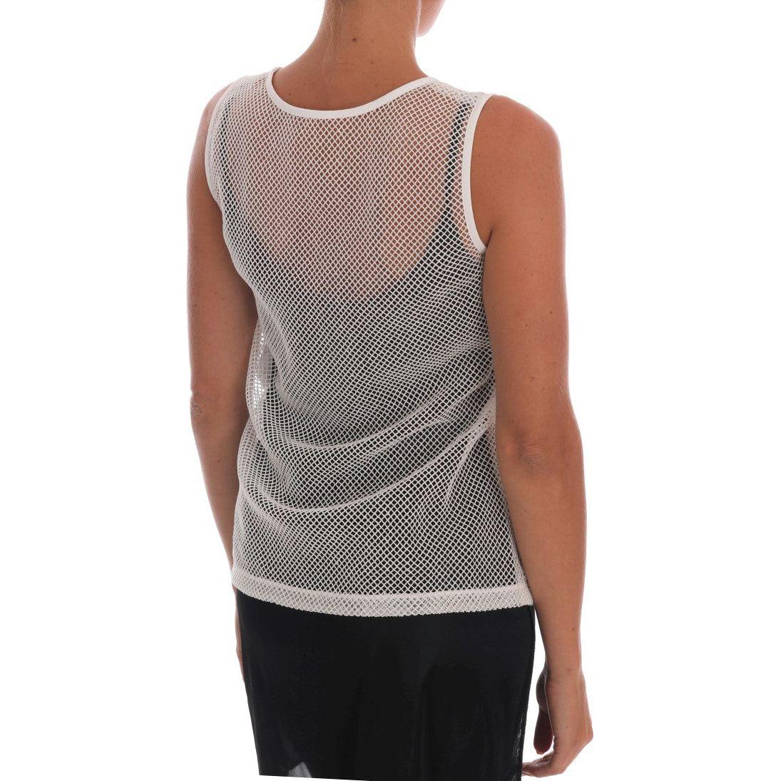 无袖透明网眼背心