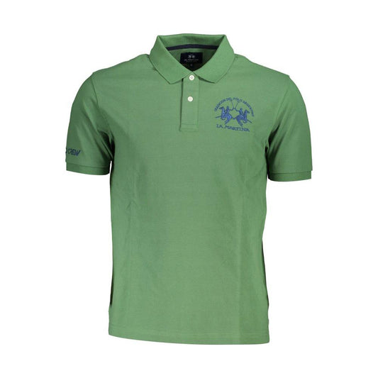 La Martina Elegant Green Short-Sleeved Polo La Martina