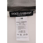 Dolce & Gabbana White Black Striped Printed Blouse Top
