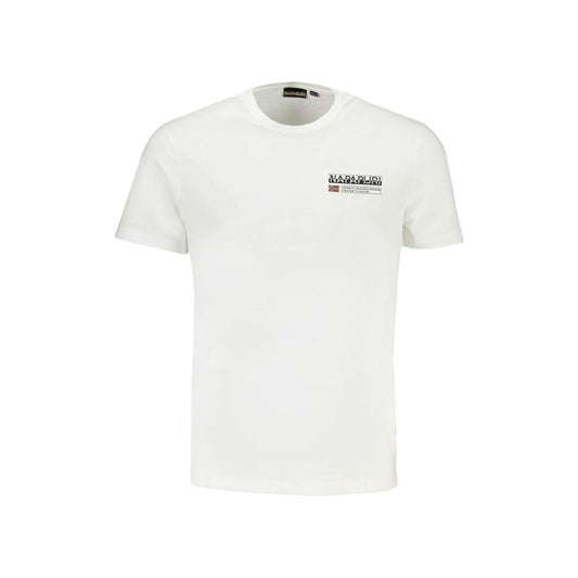 Napapijri White Cotton T-Shirt Napapijri