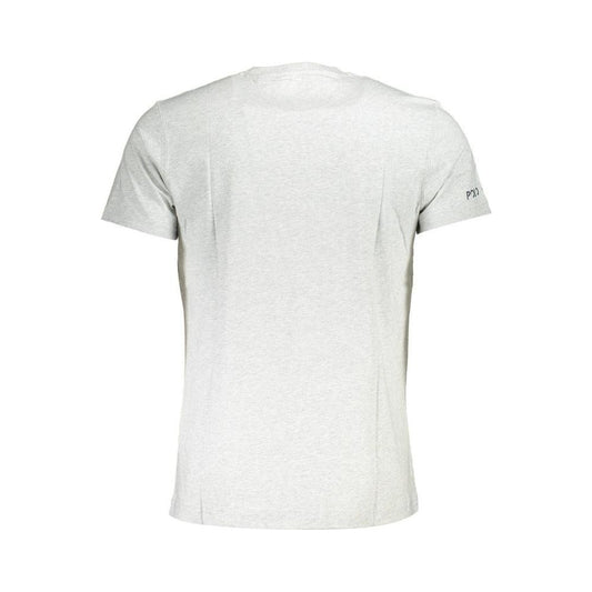 La Martina Gray Cotton Men T-Shirt La Martina