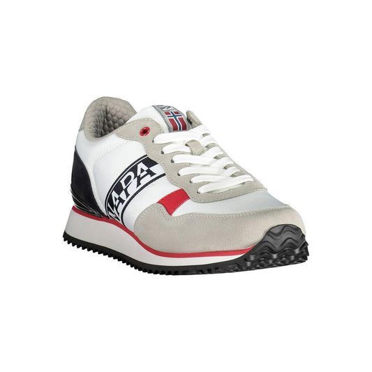 Napapijri Chic White Lace-Up Sneakers with Logo Detail Napapijri