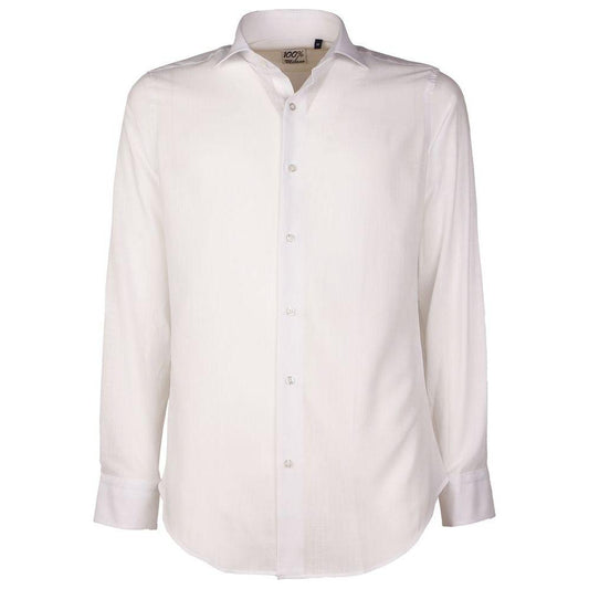 Made in Italy White Cotton Shirt Made in Italy