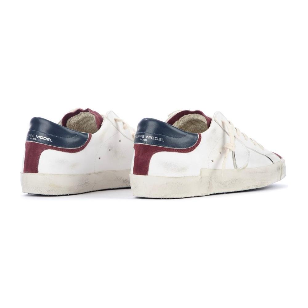 Philippe Model Elegant Leather Sneakers with Suede Accents Philippe Model