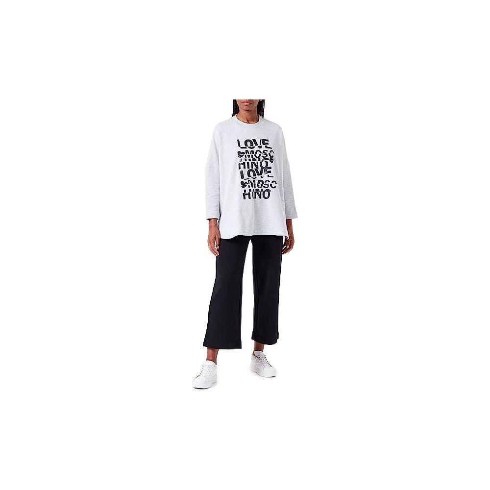 Love Moschino Gray Cotton Women Sweatshirt