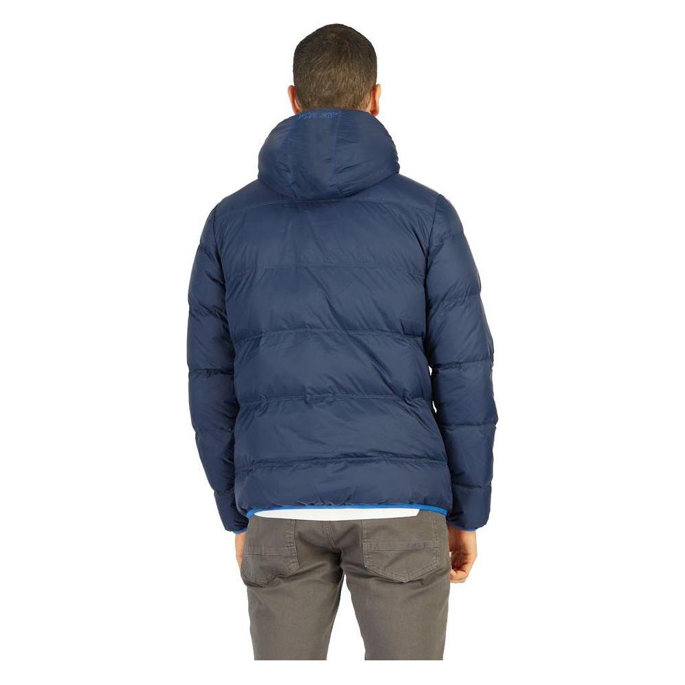 La Martina Blue Nylon Men Jacket