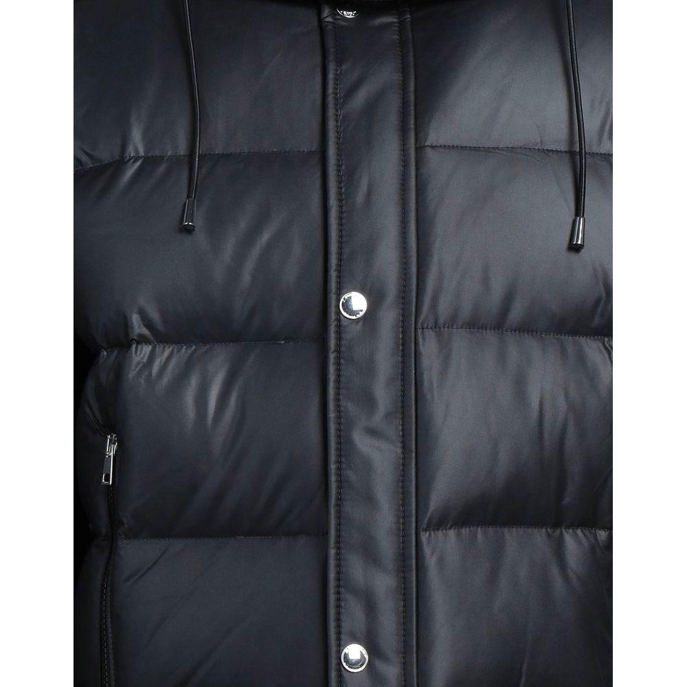 Aquascutum Black Polyester Men Jacket AQ-7381-IT46 | S