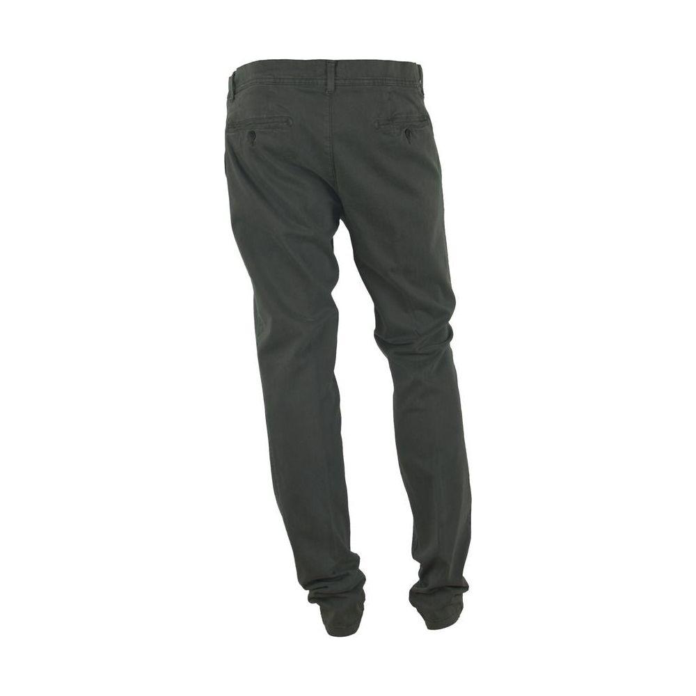 Made in Italy Gray Cotton Pant