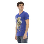 Trussardi Action "Blue Cotton Men T-Shirt"