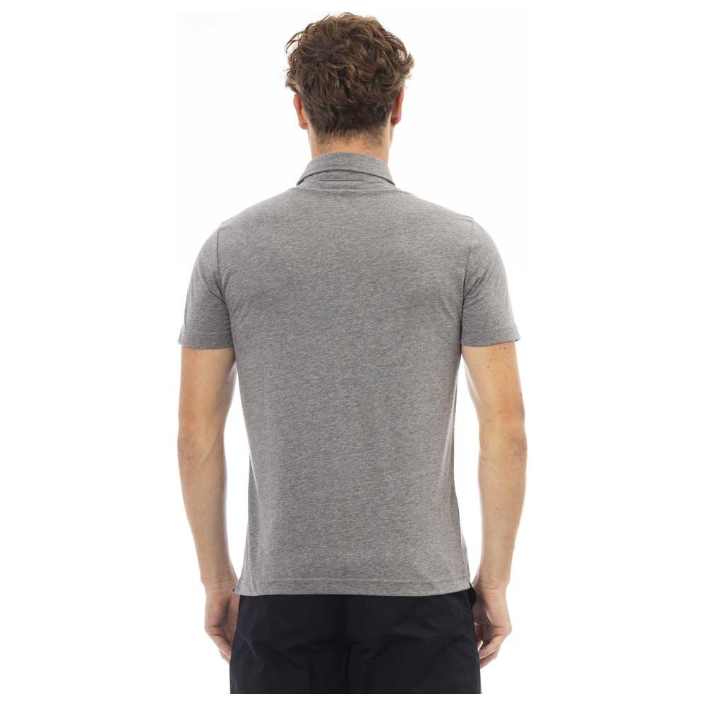 Baldinini Trend Gray Cotton Men Polo