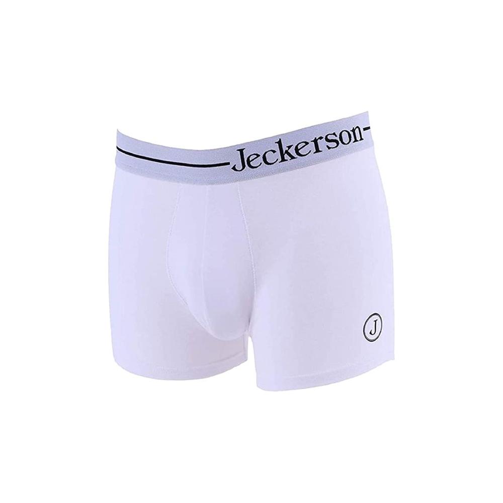 Jeckerson White Cotton Men's Boxer Underwear MAN UNDERWEAR
