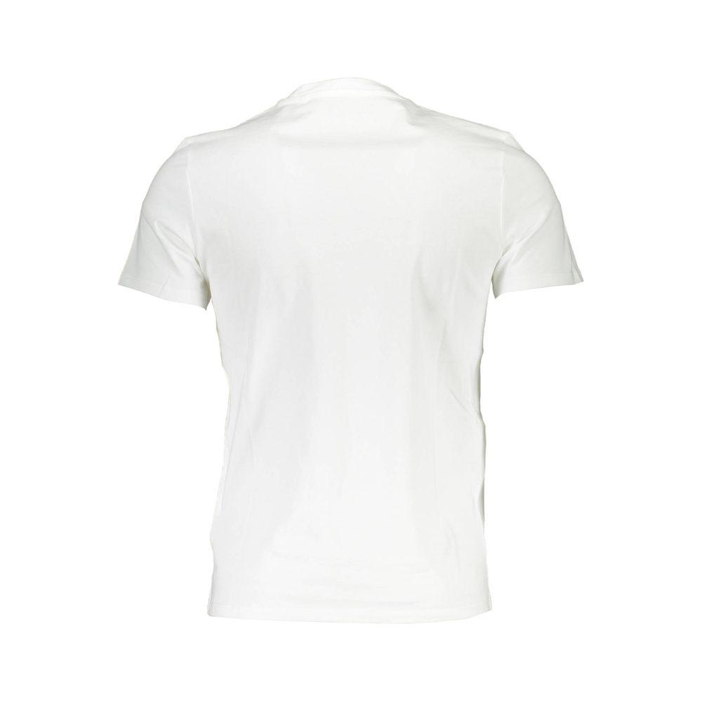 Guess Jeans Sleek Slim Fit White Tee with Logo Print Guess Jeans