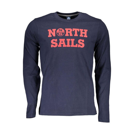 North Sails Blue Long Sleeve Tee with Signature Print North Sails