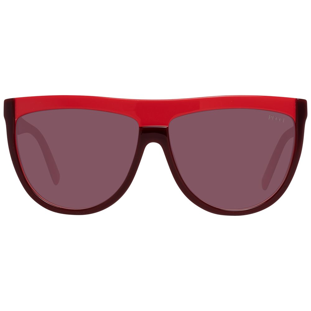 Emilio Pucci Burgundy Plastic Sunglasses