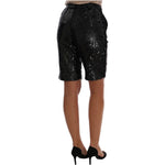 Dolce & Gabbana Black Sequined Fashion Shorts