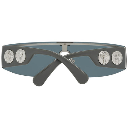 Roberto Cavalli Black Metal & Plastic Sunglasses with grey lenses and rimless style for men.