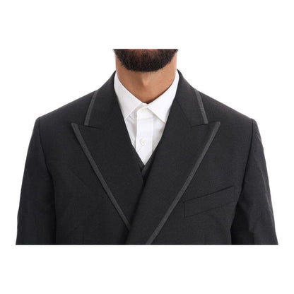 Dolce & Gabbana Gray Wool Stretch 3 Piece Two Button Suit Suit