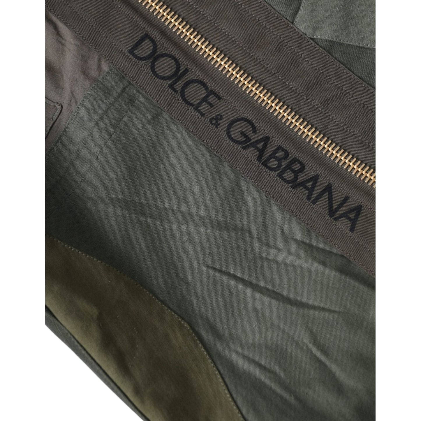 Dolce & Gabbana Military Green Patchwork Rucksack Backpack Bag