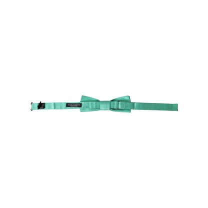Dolce & Gabbana Mint Green Silk Adjustable Neck Men Bow Tie