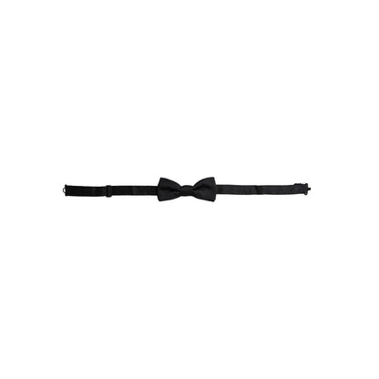 Dolce & Gabbana Black Silk Adjustable Neck Men Bow Tie