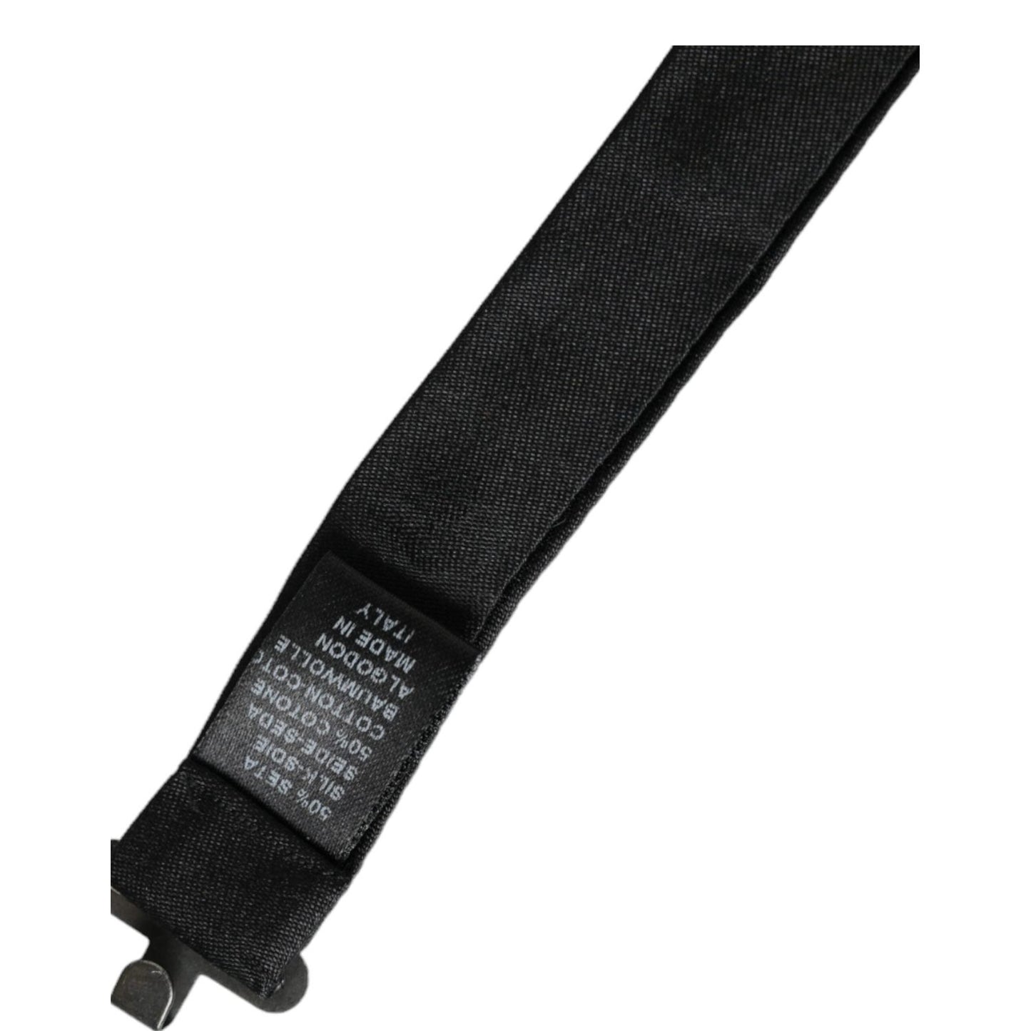 Dolce & Gabbana Dark Gray Silk Adjustable Neck Men Bow Tie