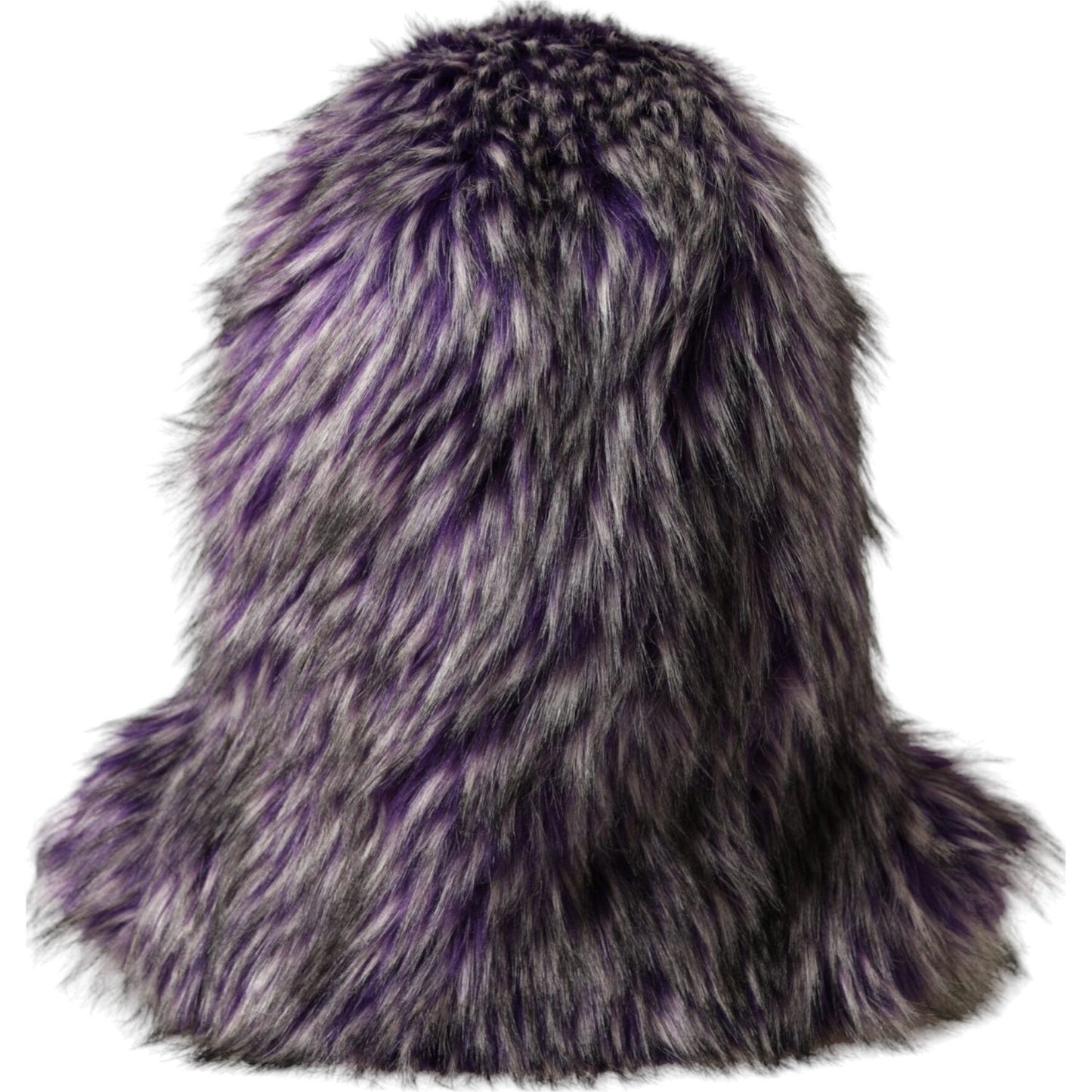 Dolce & Gabbana Purple Faux Fur Whole Head Wrap Hat