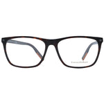 Ermenegildo Zegna Brown Men Glasses Frame, full-rim, rectangular, plastic material, demo lenses, case included, size 58-16-145.