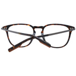 Ermenegildo Zegna Brown Men Glasses Frame, full-rim plastic frame, round style, demo lenses, includes branded case.