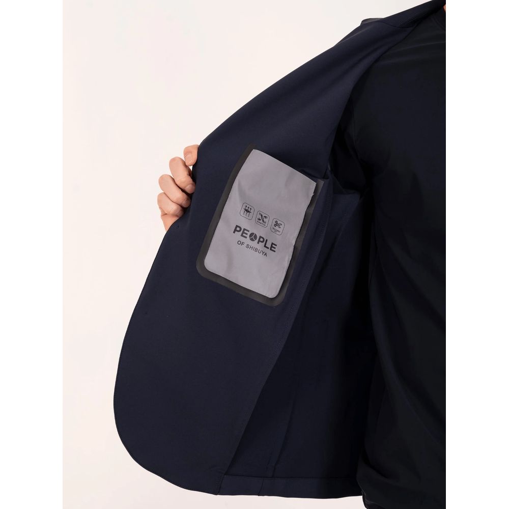 People Of Shibuya Blue Polyester Men's Jacket