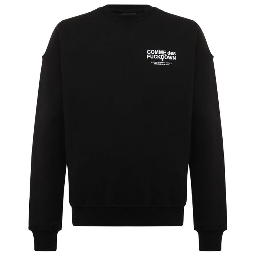 Comme Des Fuckdown Black Cotton Sweater Comme Des Fuckdown