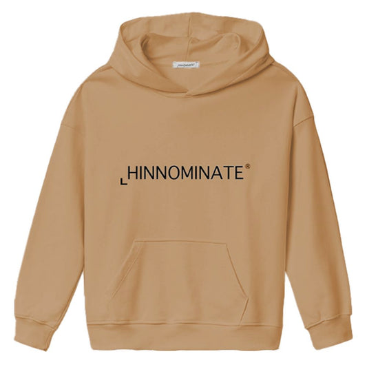 Hinnominate Brown Cotton Men Sweater with Hood