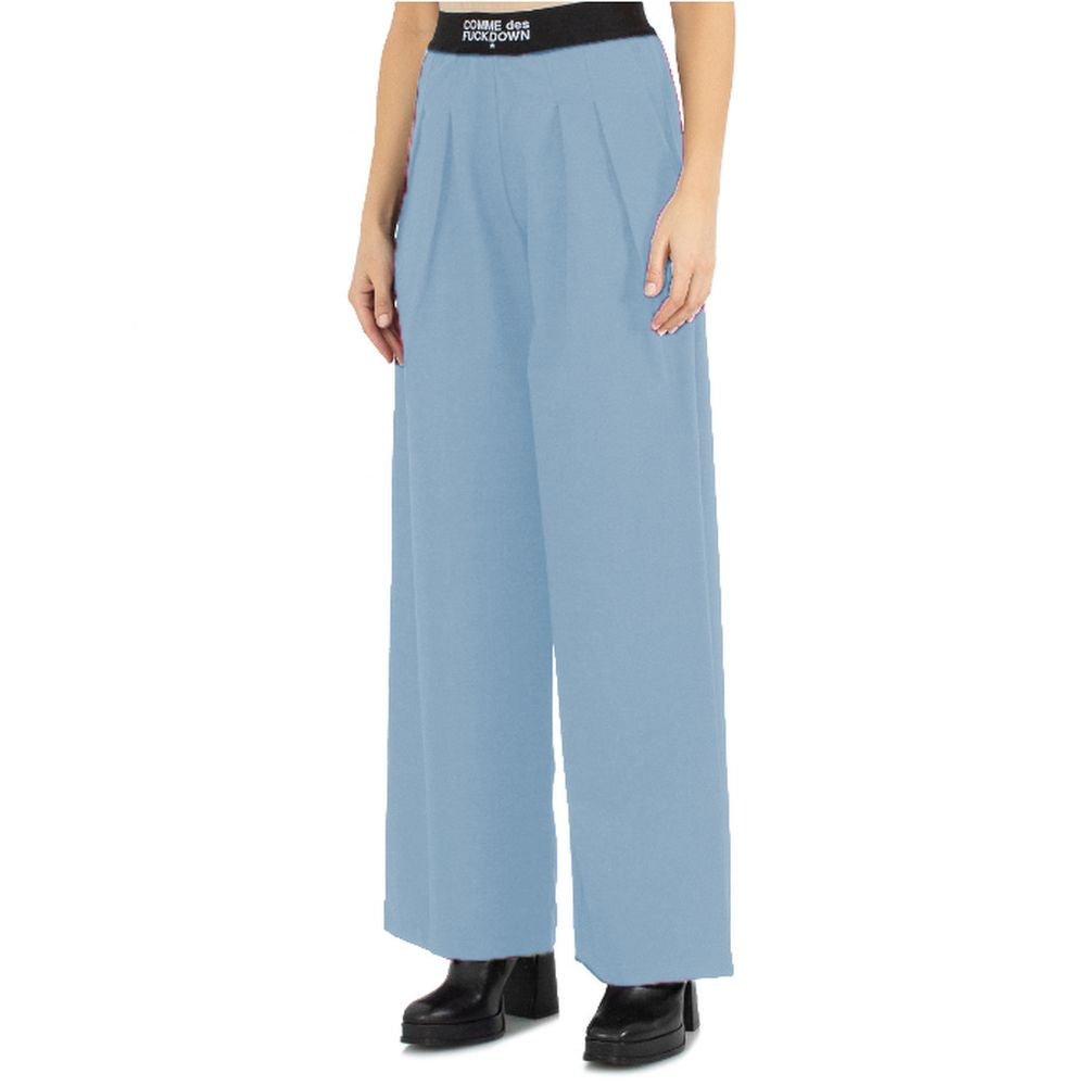 Comme Des Fuckdown Azzurro Polyester Women's Palazzo Pants
