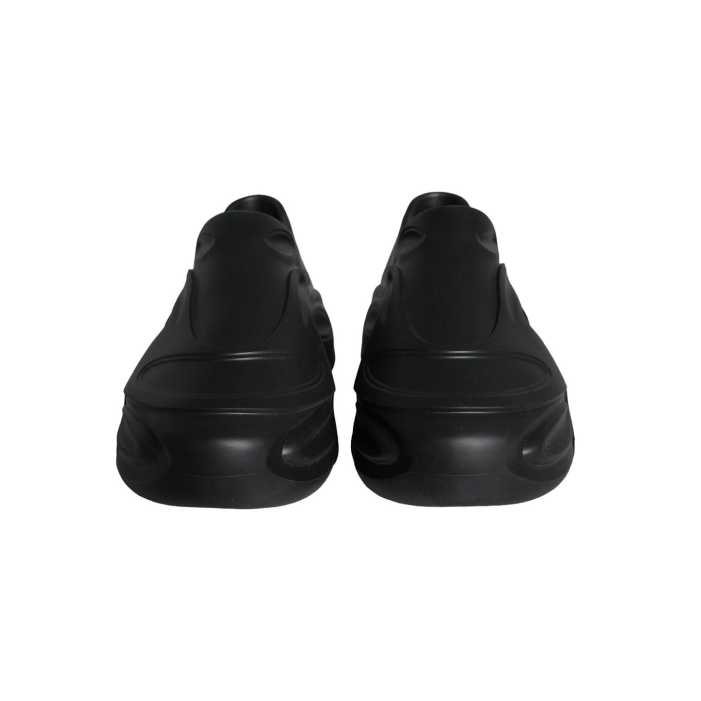 Dolce & Gabbana Black Foiled Rubber Toy Low Top Sneakers Shoes