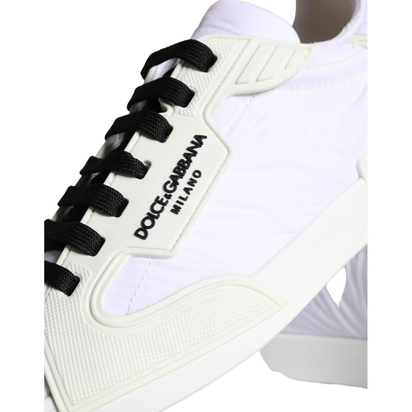 Dolce & Gabbana White Portofino Logo Low Top Trainers Sneakers Shoes Dolce & Gabbana