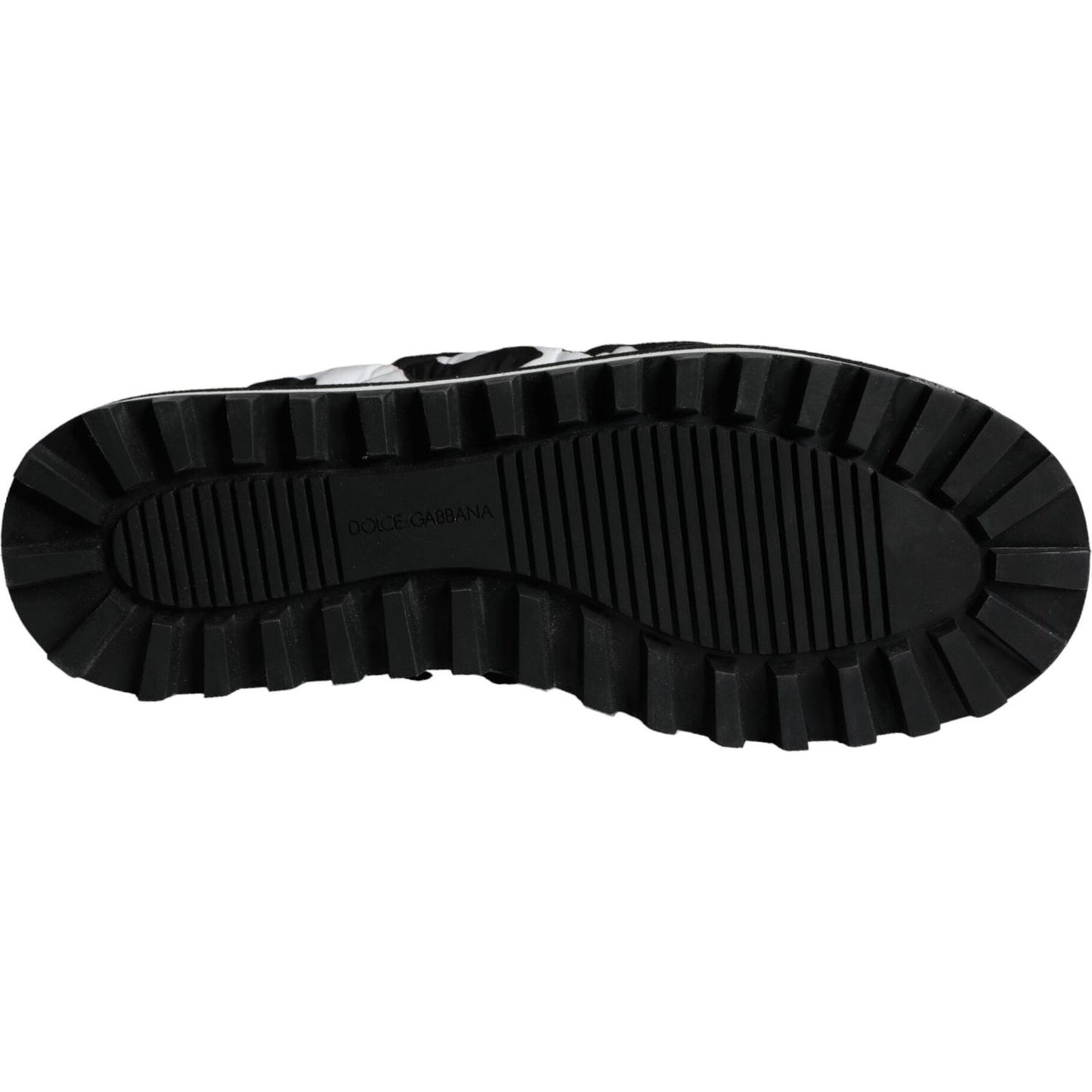 Dolce & Gabbana Black White Quilted Logo Sandals Slides Shoes