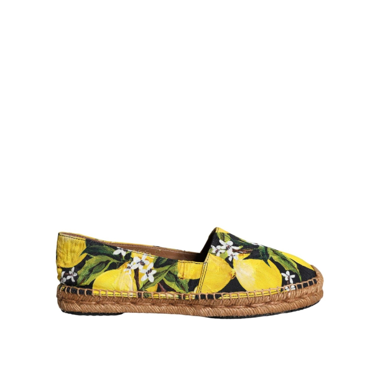 Dolce & Gabbana Multicolor Lemon Slip On Espadrilles Shoes