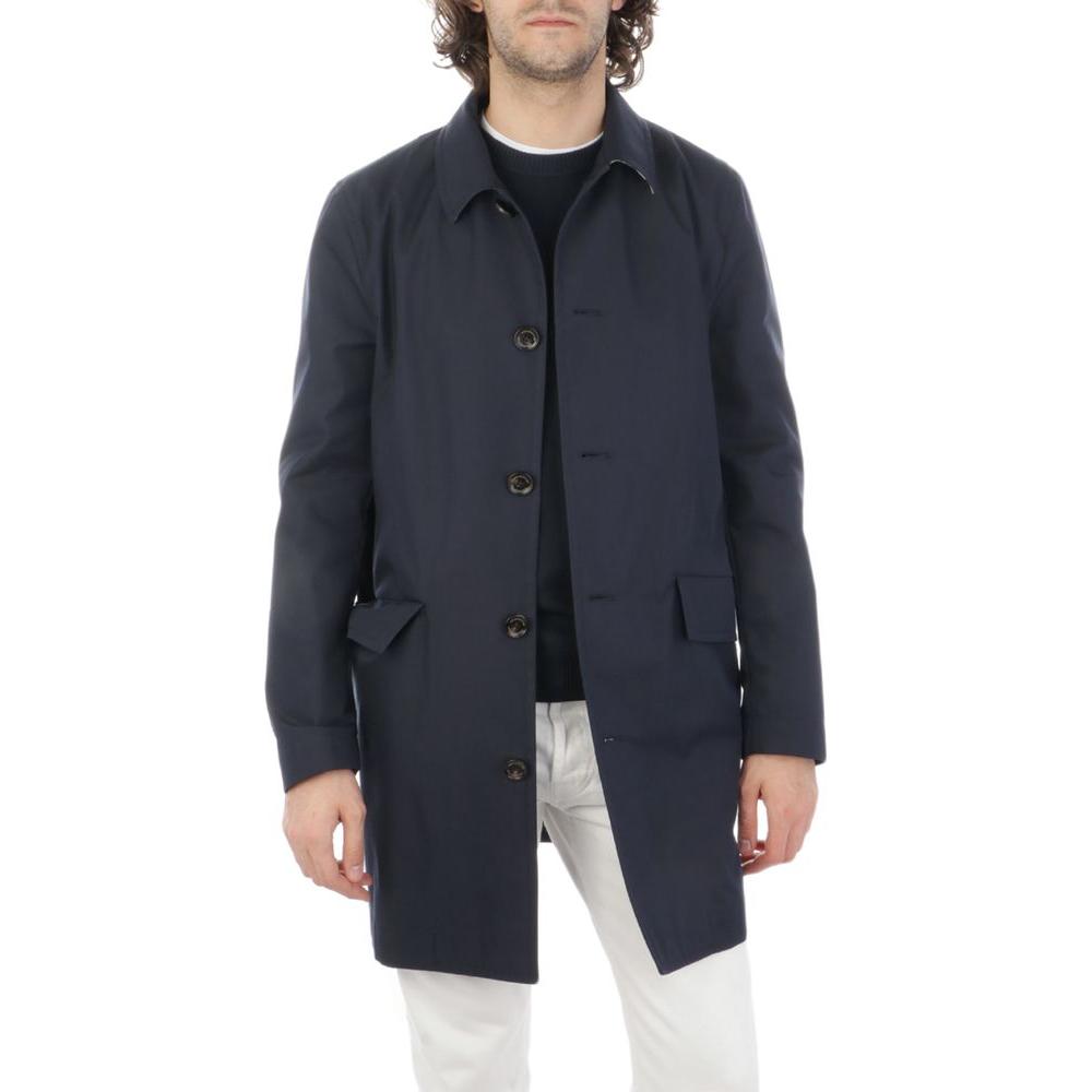 Aquascutum Blue Cotton Jacket Aquascutum