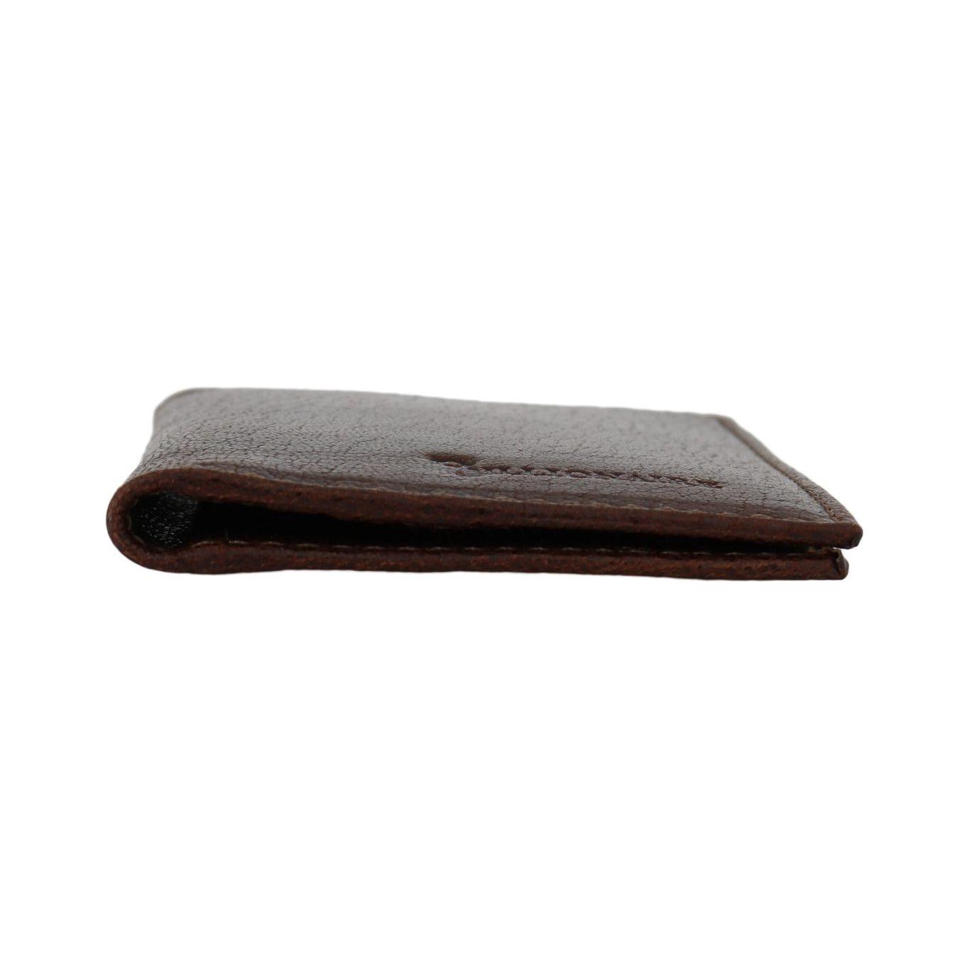 Billionaire Italian Couture Brown Leather Bifold Wallet Wallet