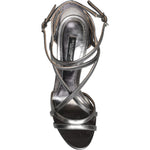 Dolce & Gabbana Silver Keira Leather Heels Sandals Shoes LA11511-37