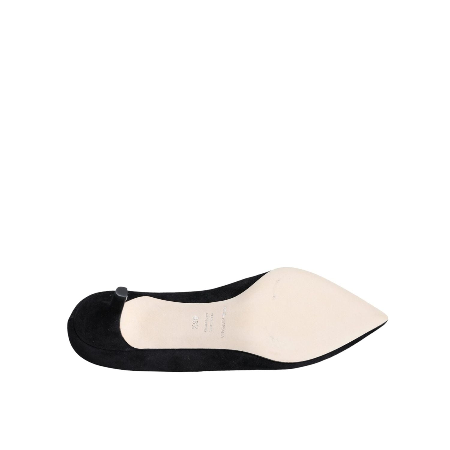 حذاء Dolce &amp; Gabbana Black Amore Suede Bellucci بكعب عالٍ