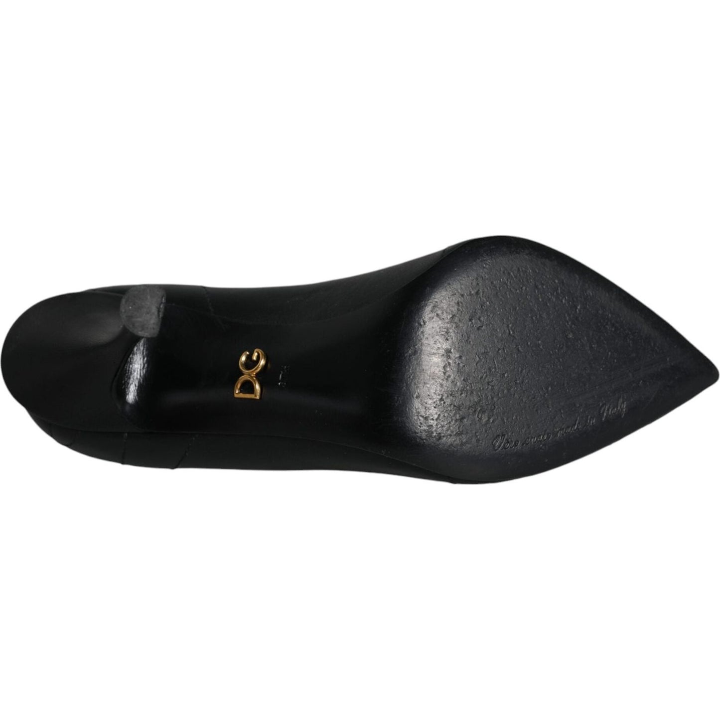 Dolce & Gabbana Black Leather Heart DEVOTION Pumps Shoes Dolce & Gabbana