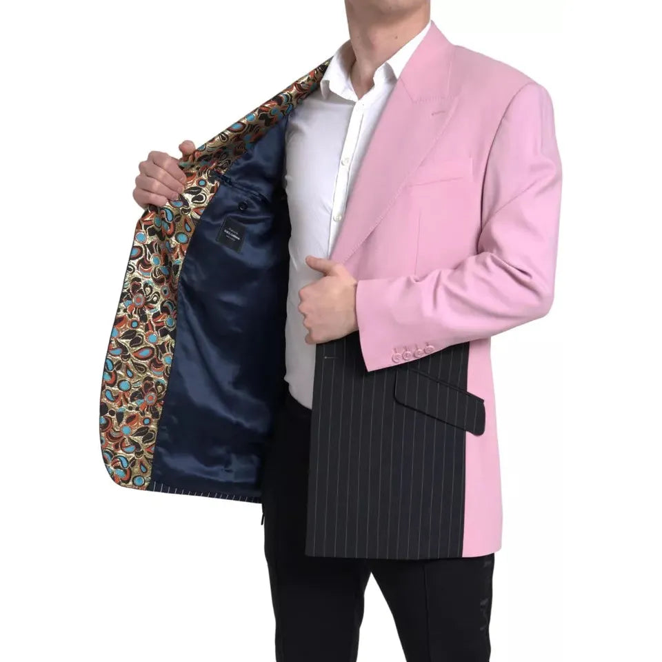 Dolce & Gabbana Multicolor Patchwork Single Breasted Blazer Dolce & Gabbana