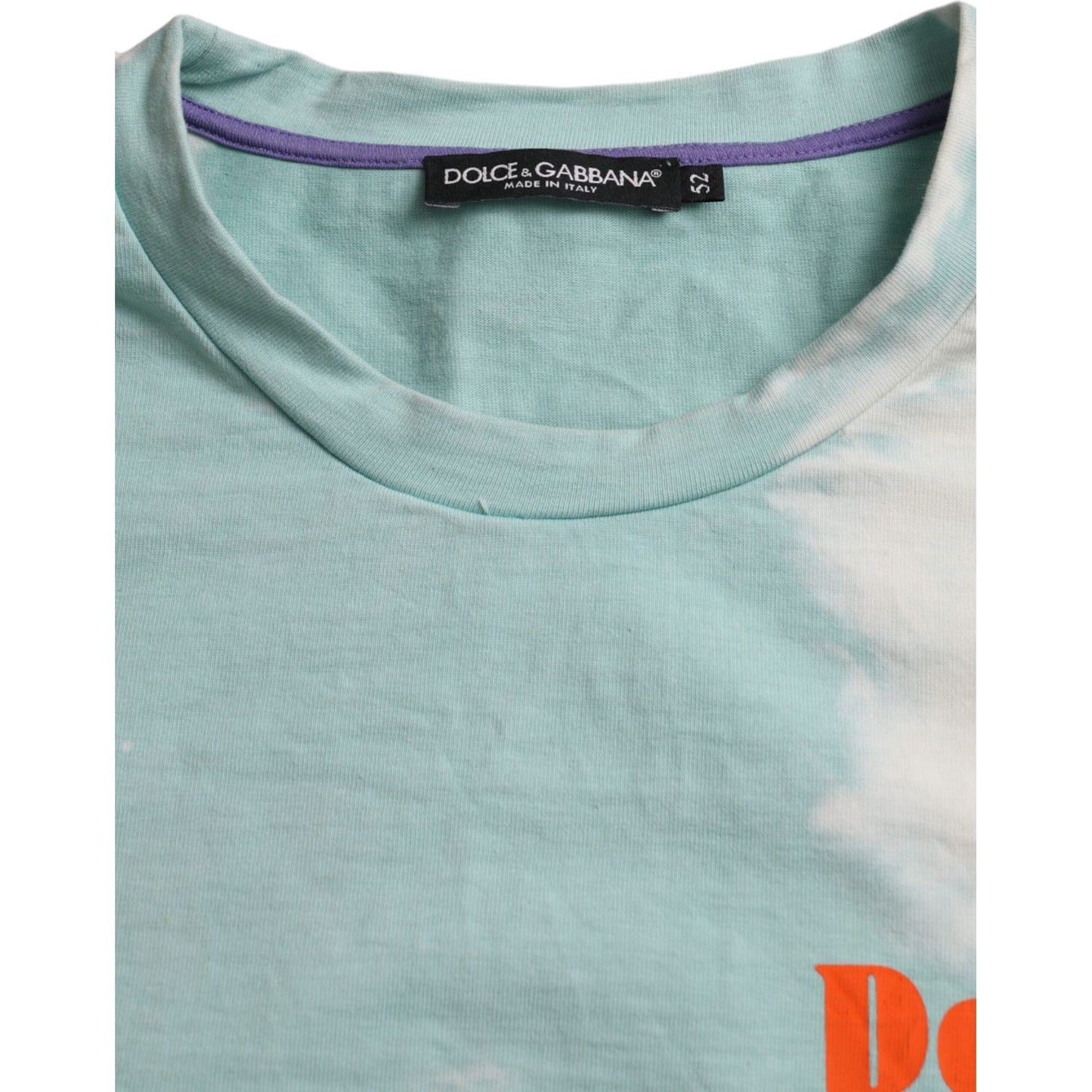 Dolce & Gabbana Blue Cotton Short Sleeve T-shirt Dolce & Gabbana