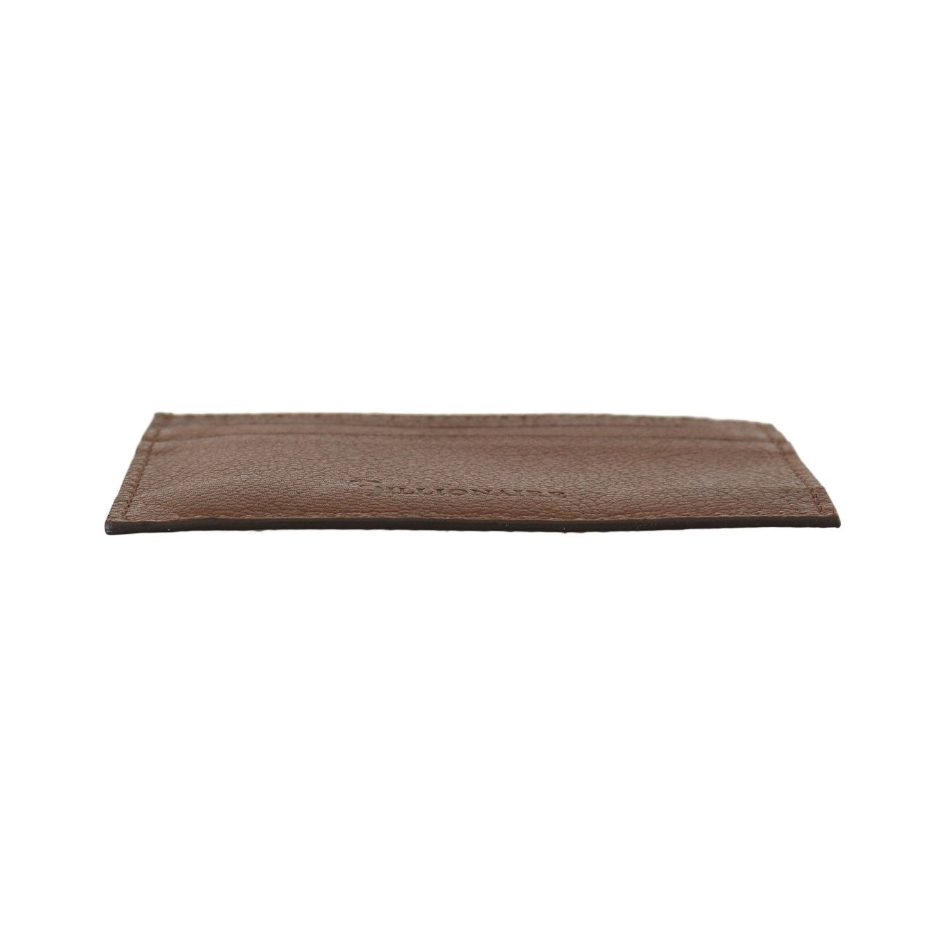 Billionaire Italian Couture Brown Leather Cardholder Wallet Wallet
