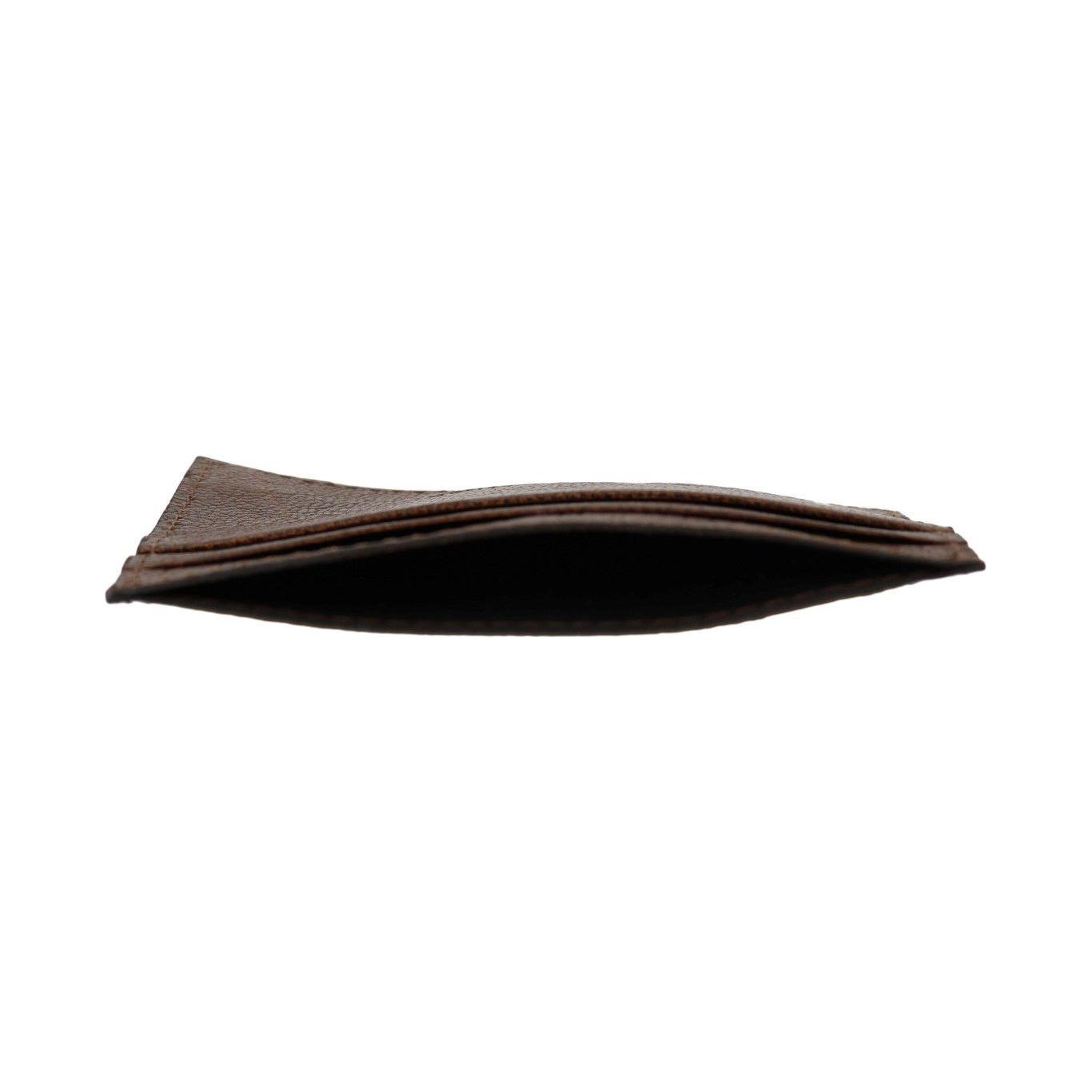 Billionaire Italian Couture Brown Leather Cardholder Wallet Wallet