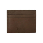 Billionaire Italian Couture Brown Leather Cardholder Wallet Wallet